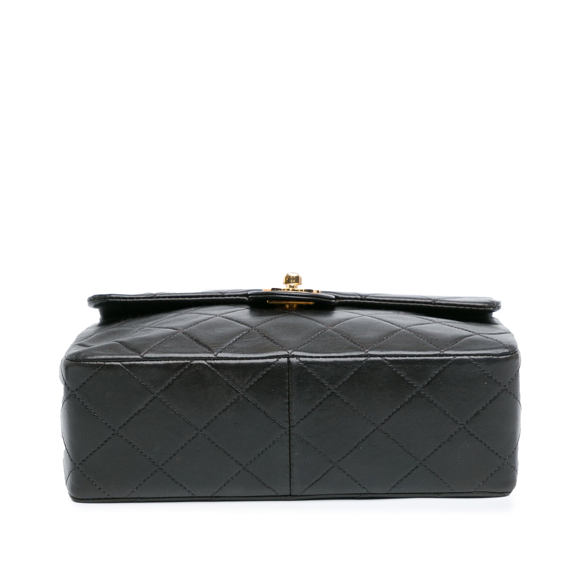 Chanel Classic Flap Small Black Square Lambskin Gold