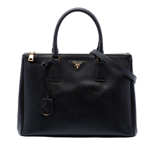 Prada Galleria Large Black Saffiano Leather