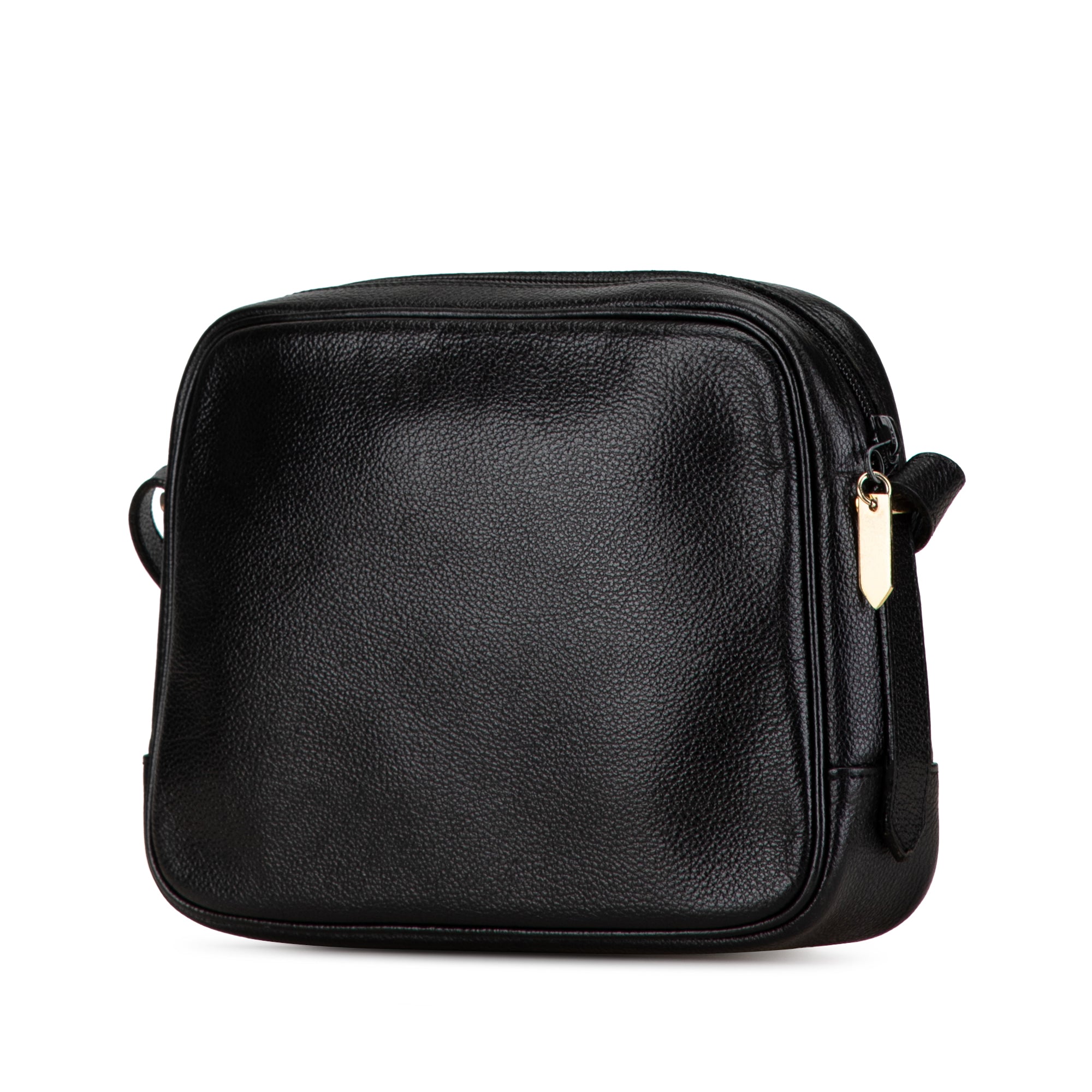 Yves Saint Laurent Shoulder Bag Black Leather