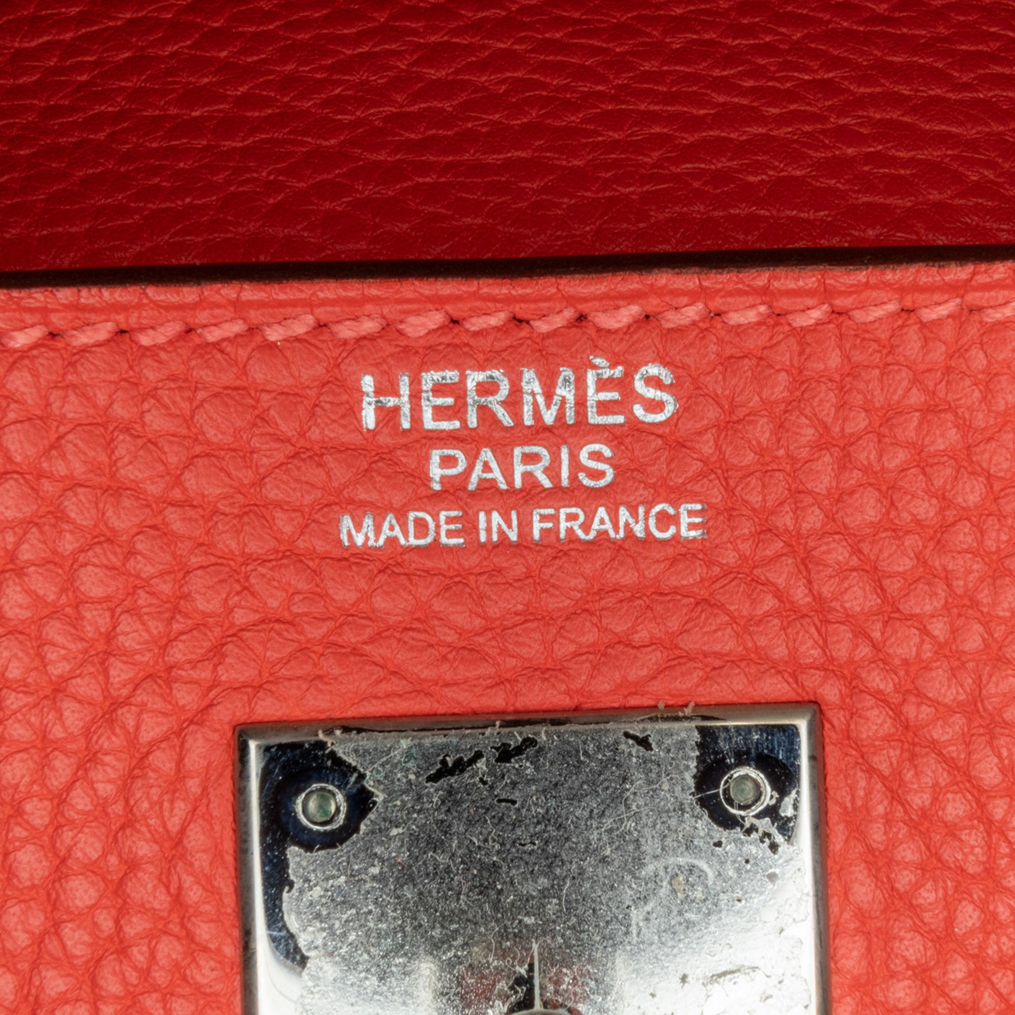 Hermès Kelly Retourne 32 Rouge Pivoine Togo Palladium