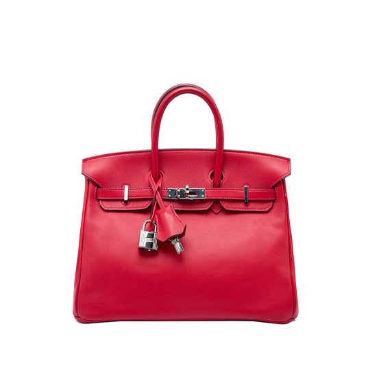 Hermès Birkin Retourne 25 Red Swift Leather