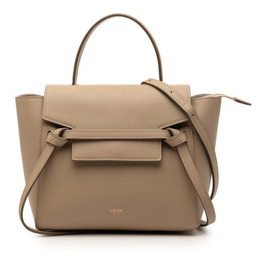 Celine Belt Bag Nano Beige Grained Calfskin