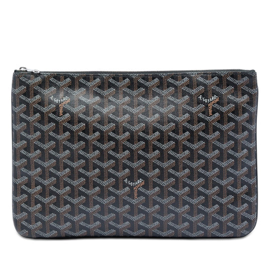 Goyard Senat MM Black Coated Canvas