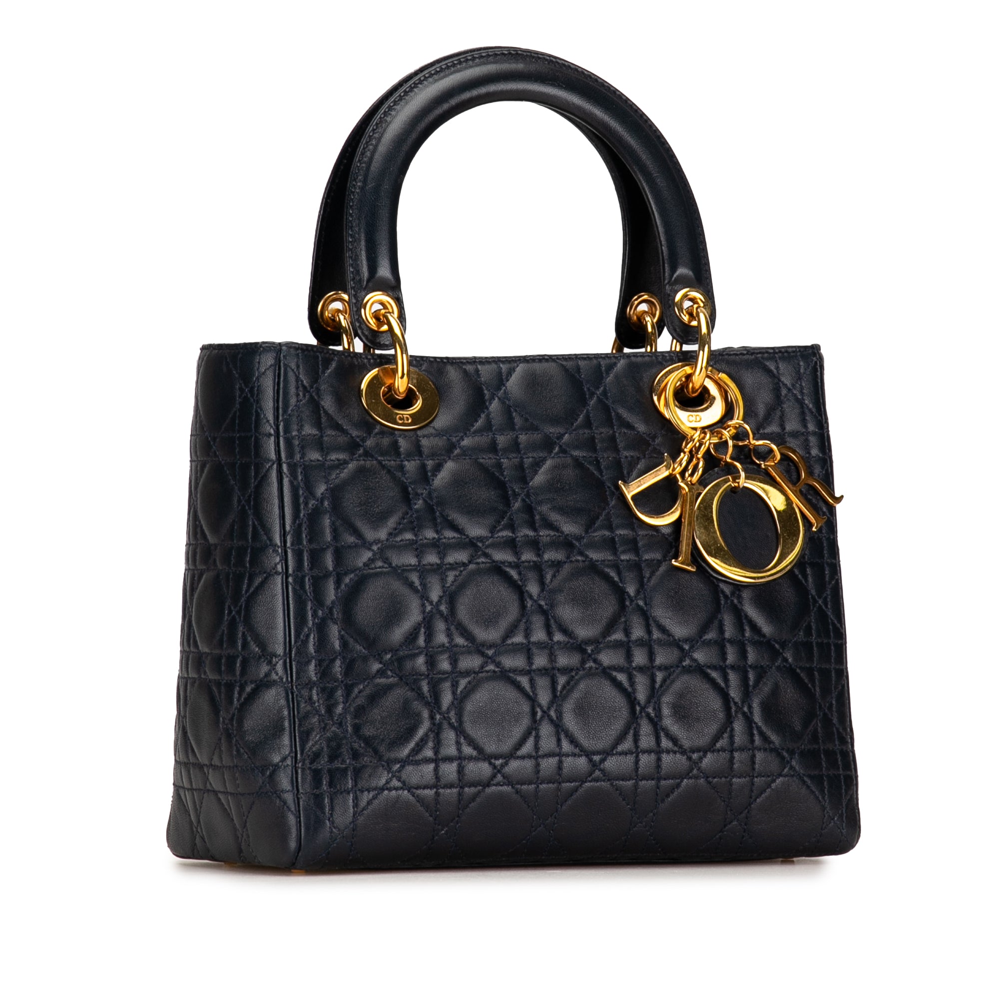 Dior Lady Dior Medium Black Cannage Lambskin