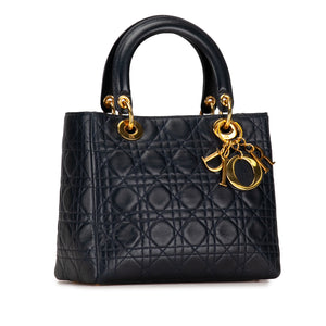 Dior Lady Dior Medium Black Cannage Lambskin