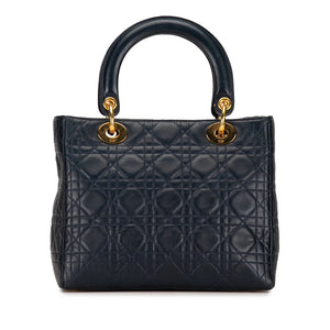 Dior Lady Dior Medium Black Cannage Lambskin