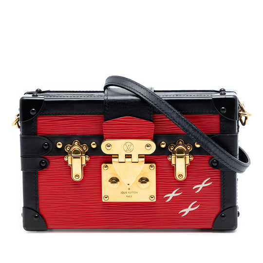 Louis Vuitton Petit Malle Red Epi Leather