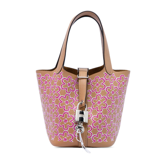 Hermès Picotin Lock 14 Lucky Daisy Brown Swift Leather