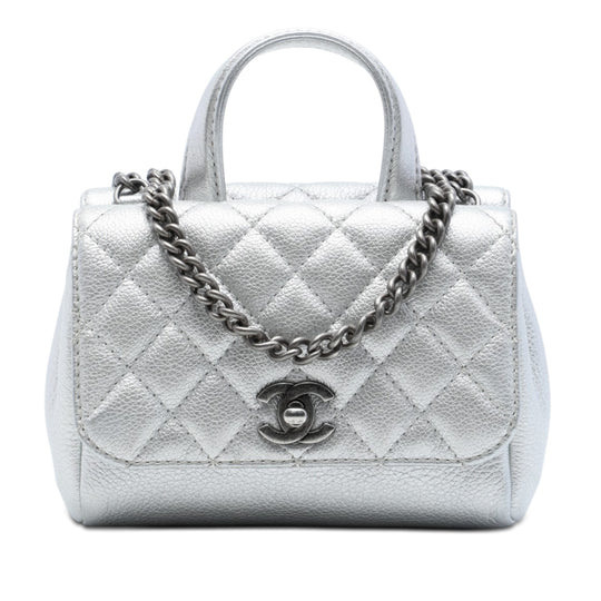 Chanel Pilot Essentials Silver Caviar Ruthenium