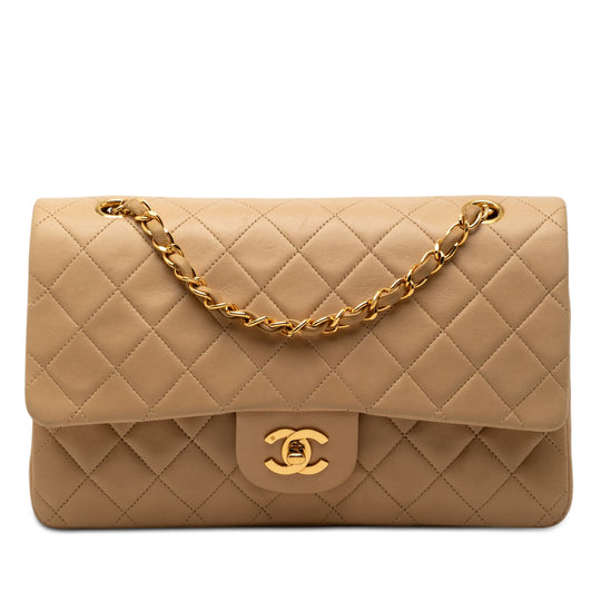 Chanel Classic Double Flap Medium Brown Lambskin Gold