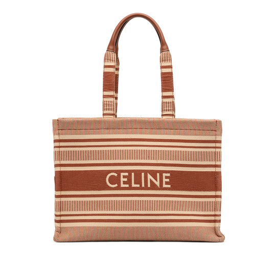 Celine Cabas Thais Large Beige Canvas