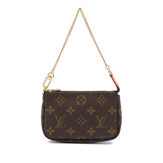 Louis Vuitton Mini Pochette Accessoires Monogram Canvas Gold