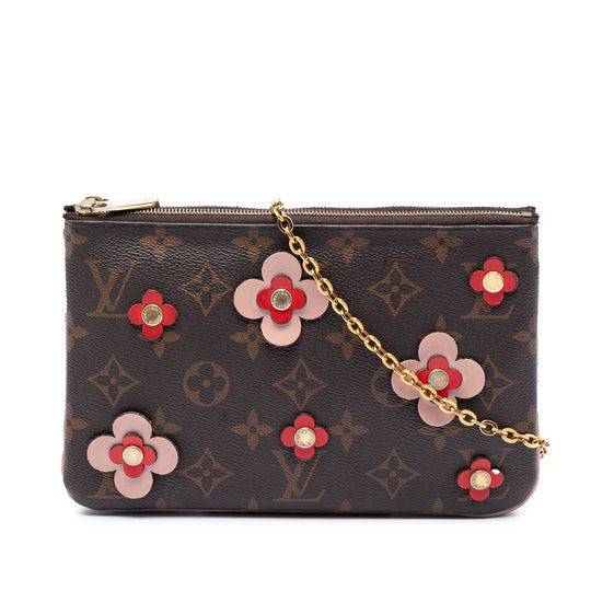 Louis Vuitton Blooming Flowers Double Zip Pochette Monogram Canvas