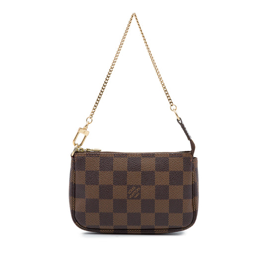 Louis Vuitton Mini Pochette Accessoires Damier Ebene Canvas