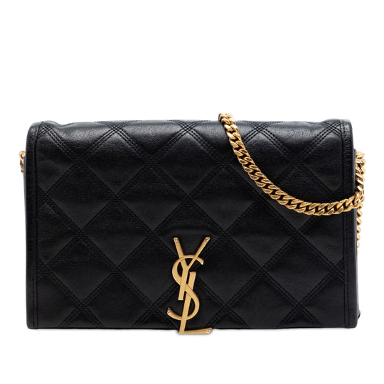 Saint Laurent Becky Wallet on Chain Black Lambskin