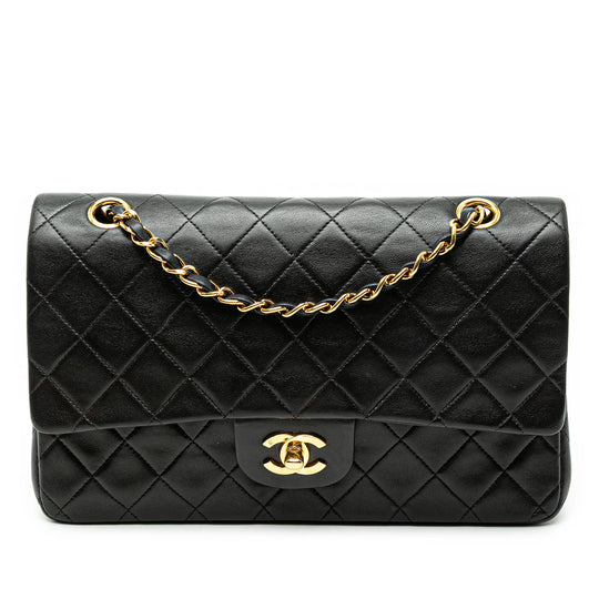 Chanel Classic Double Flap Medium Black Lambskin Gold