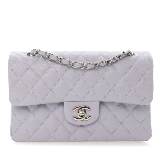 Chanel Classic Double Flap Small Purple Caviar