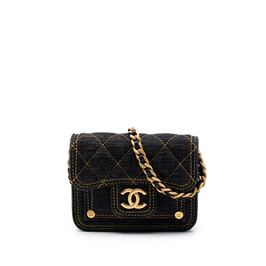 Chanel Double You Mini Blue Denim