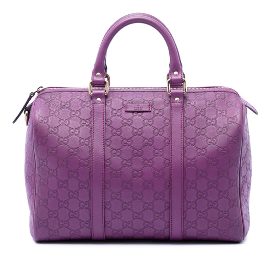 Gucci Guccissima Joy Boston Medium Purple Calfskin