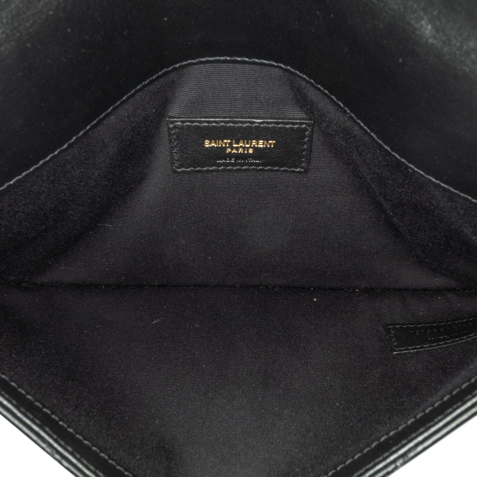 Yves Saint Laurent Uptown Clutch Black Chevron Monogram