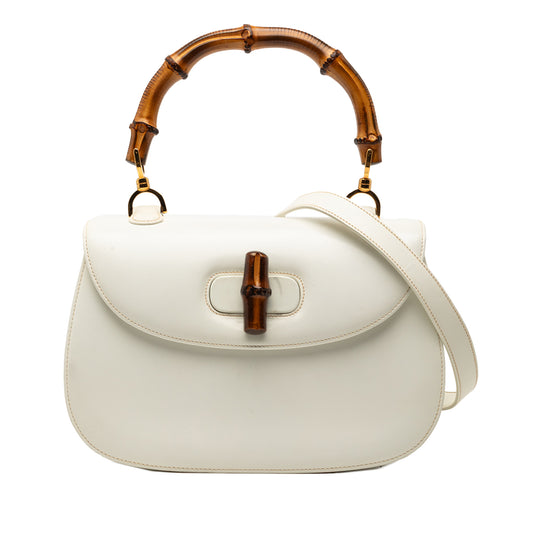 Gucci Bamboo Night White Calfskin