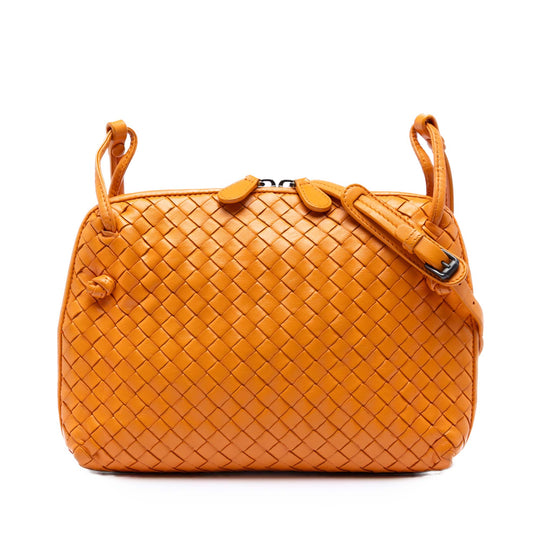 Bottega Veneta Intrecciato Nodini Orange Nappa Intrecciato