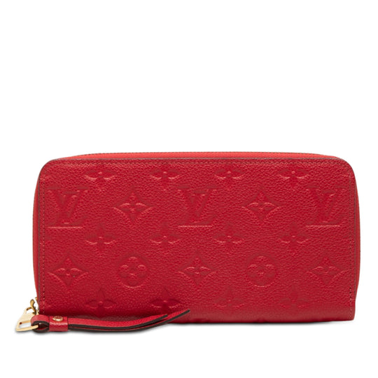 Louis Vuitton Zippy Long Wallet Red Monogram Empreinte