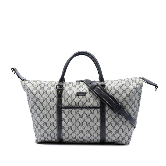Gucci GG Supreme Carry On Duffle Beige GG Supreme Canvas Calfskin