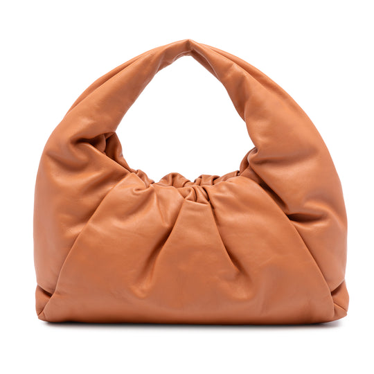 Bottega Veneta The Shoulder Pouch Brown Lambskin