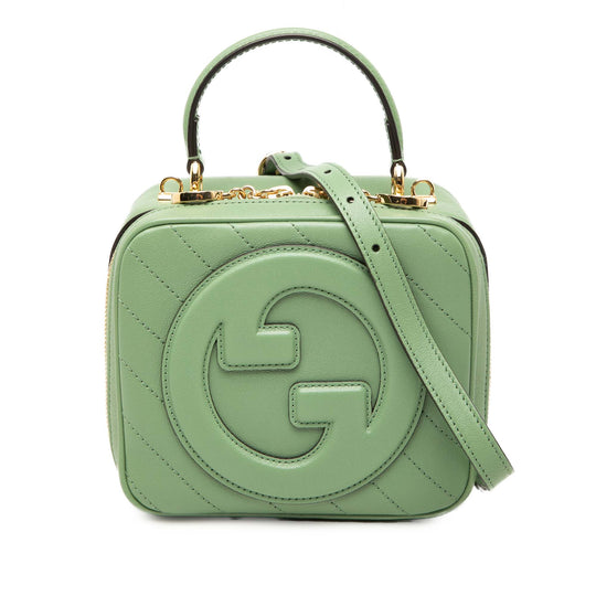 Gucci Blondie Top Handle Green Calfskin