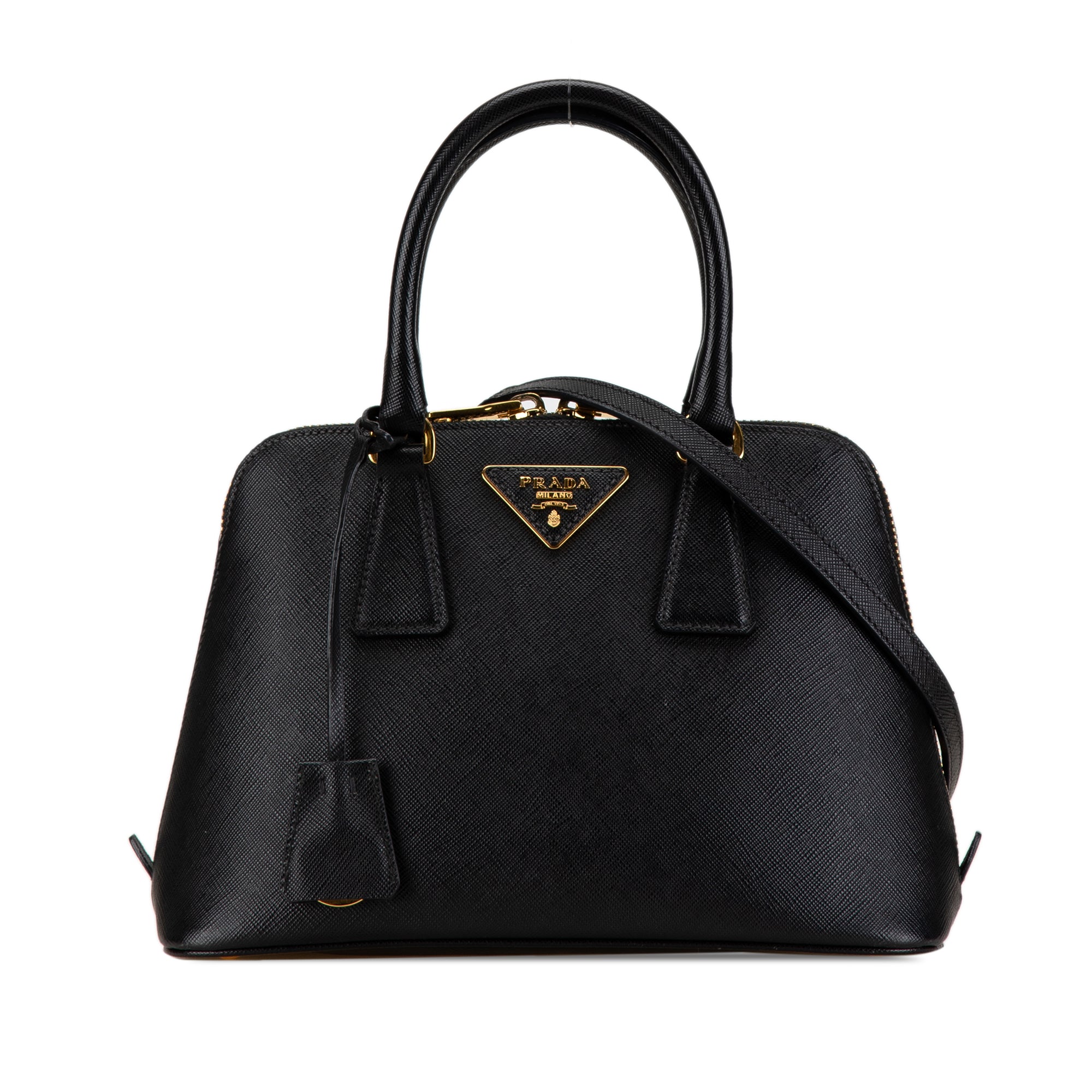 Prada  Promenade Small Black Saffiano Lux