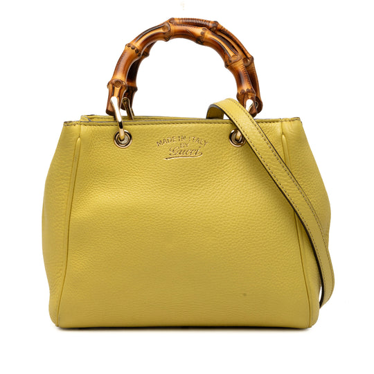 Gucci Bamboo Shopper Mini Yellow Calfskin