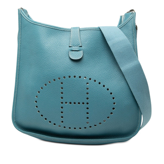 Hermès Evelyne III GM Blue Clemence Palladium