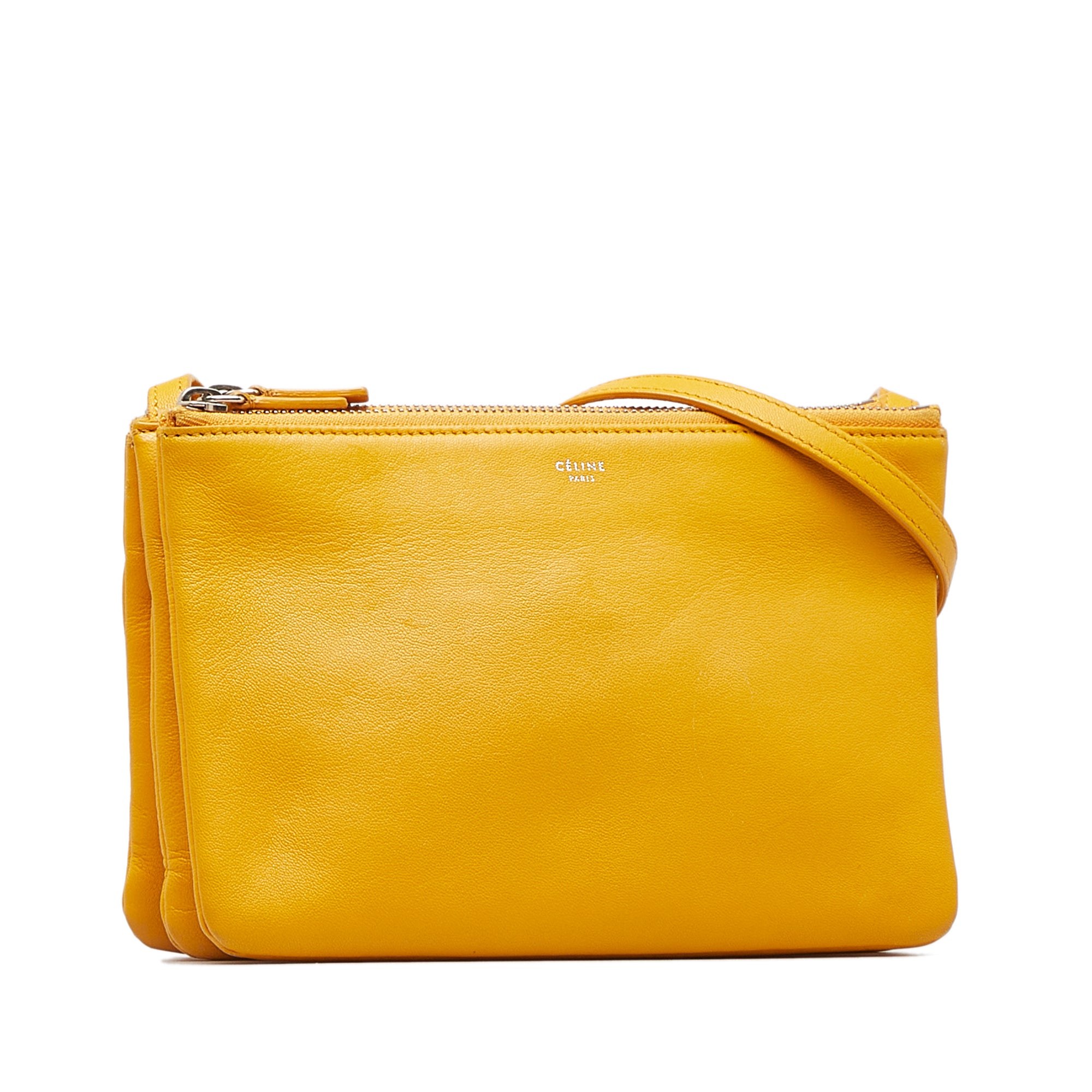 Celine Trio Small Yellow Lambskin