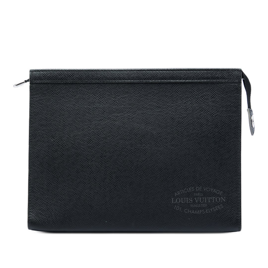 Louis Vuitton Pochette Voyage MM Black Taiga Leather