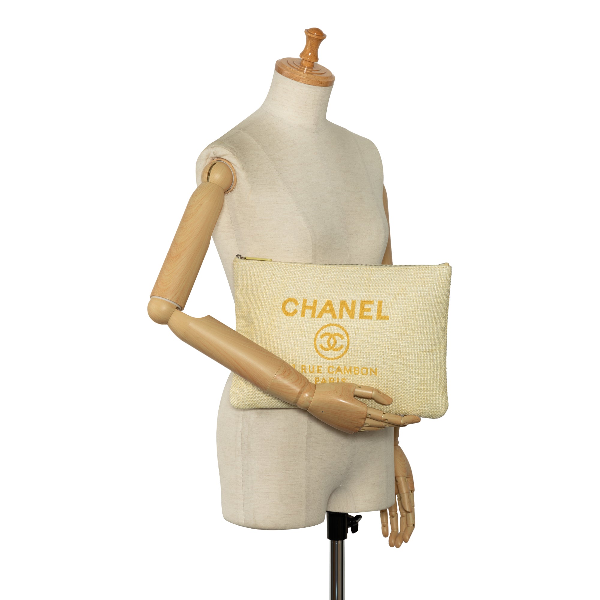 Chanel Deauville O Case Beige Canvas