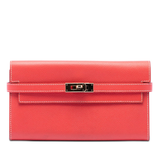 Hermès Kelly Longue Wallet Pink Epsom Gold