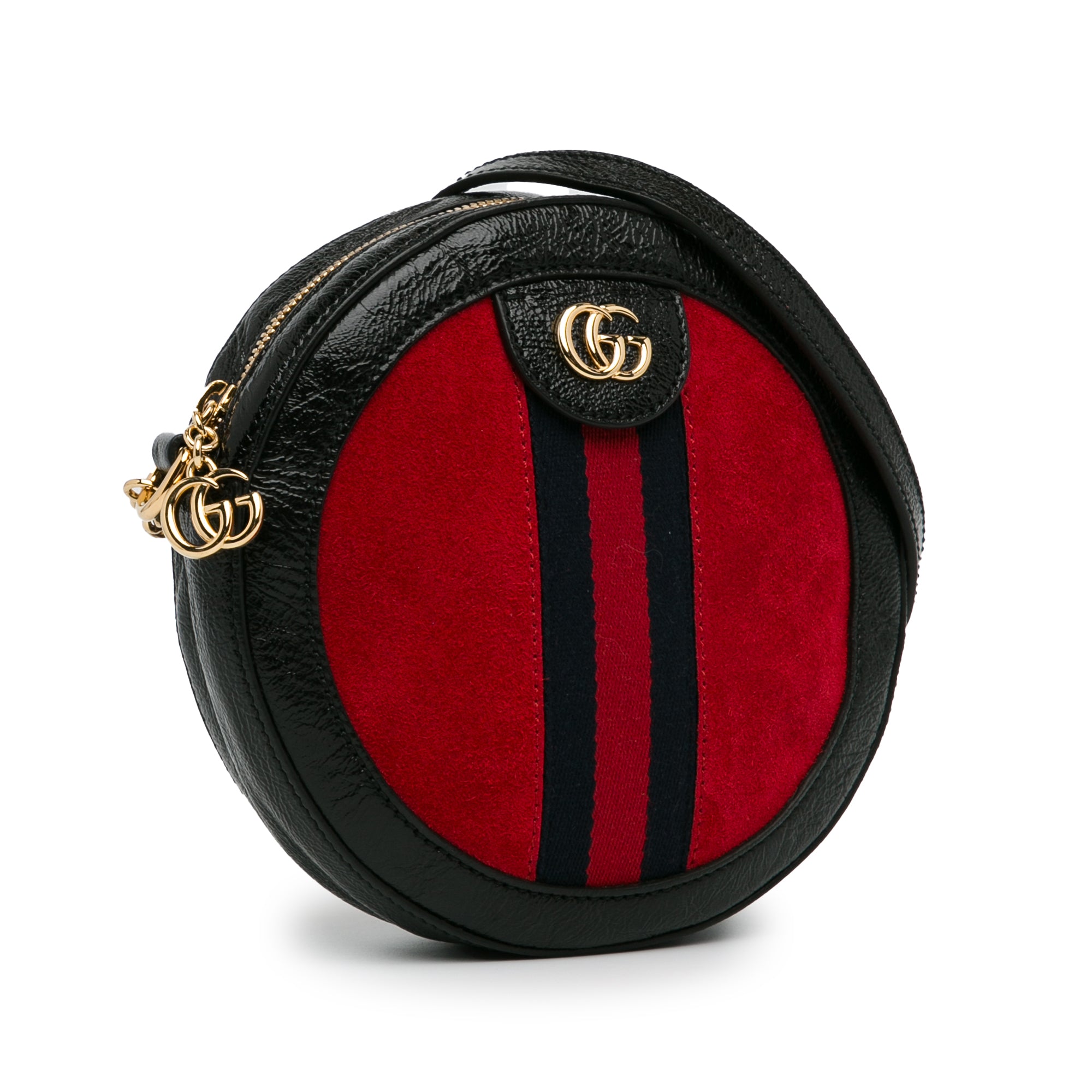 Gucci Round Ophidia Mini Red Suede