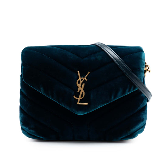 Saint Laurent LouLou Small Blue Velvet