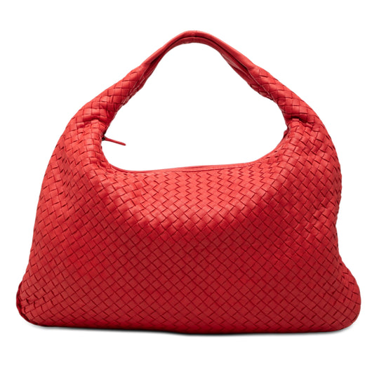 Bottega Veneta Veneta Hobo Medium Red Nappa Leather