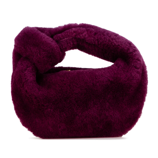 Bottega Veneta Jodie Mini Purple Shearling