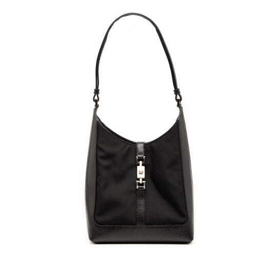 Gucci Jackie Black Canvas Calfskin