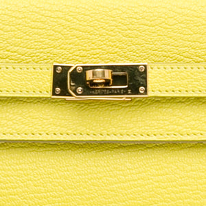 Hermès Kelly To Go Yellow Lime Chevre Mysore