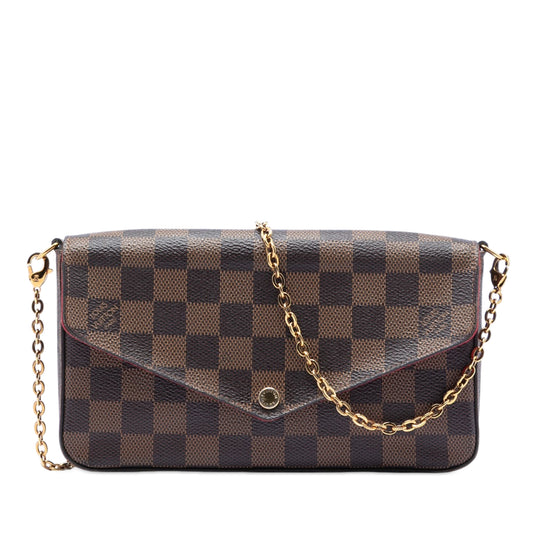 Louis Vuitton Pochette Felicie Damier Ebene Canvas