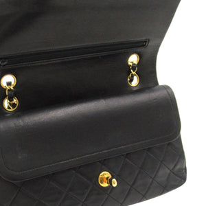 Chanel Classic Double Flap Medium Black Lambskin Gold