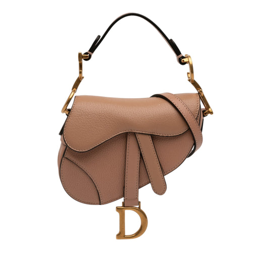 Dior Saddle Micro Brown Goatskin
