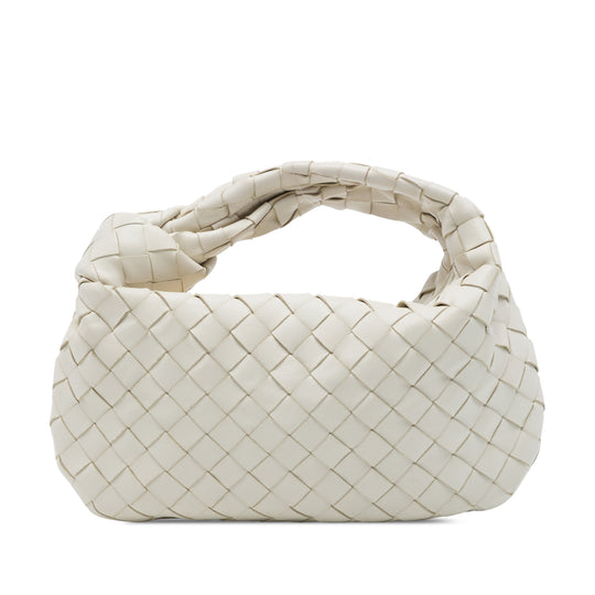 Bottega Veneta Mini Intrecciato Jodie White Nappa Leather