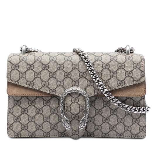 Gucci Dionysus Medium GG Supreme Canvas Silver