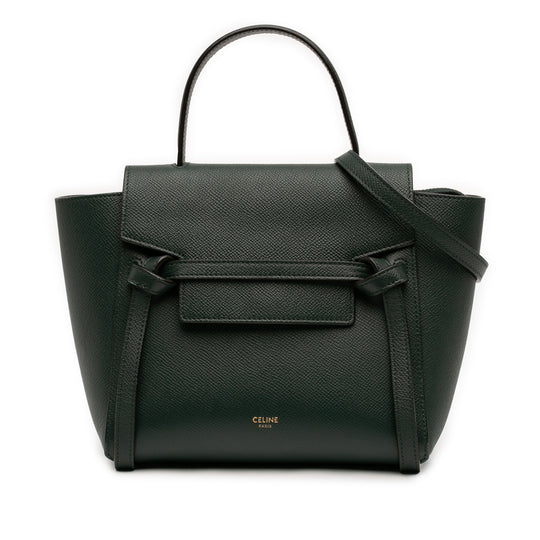Celine Belt Bag Nano Green Calfskin