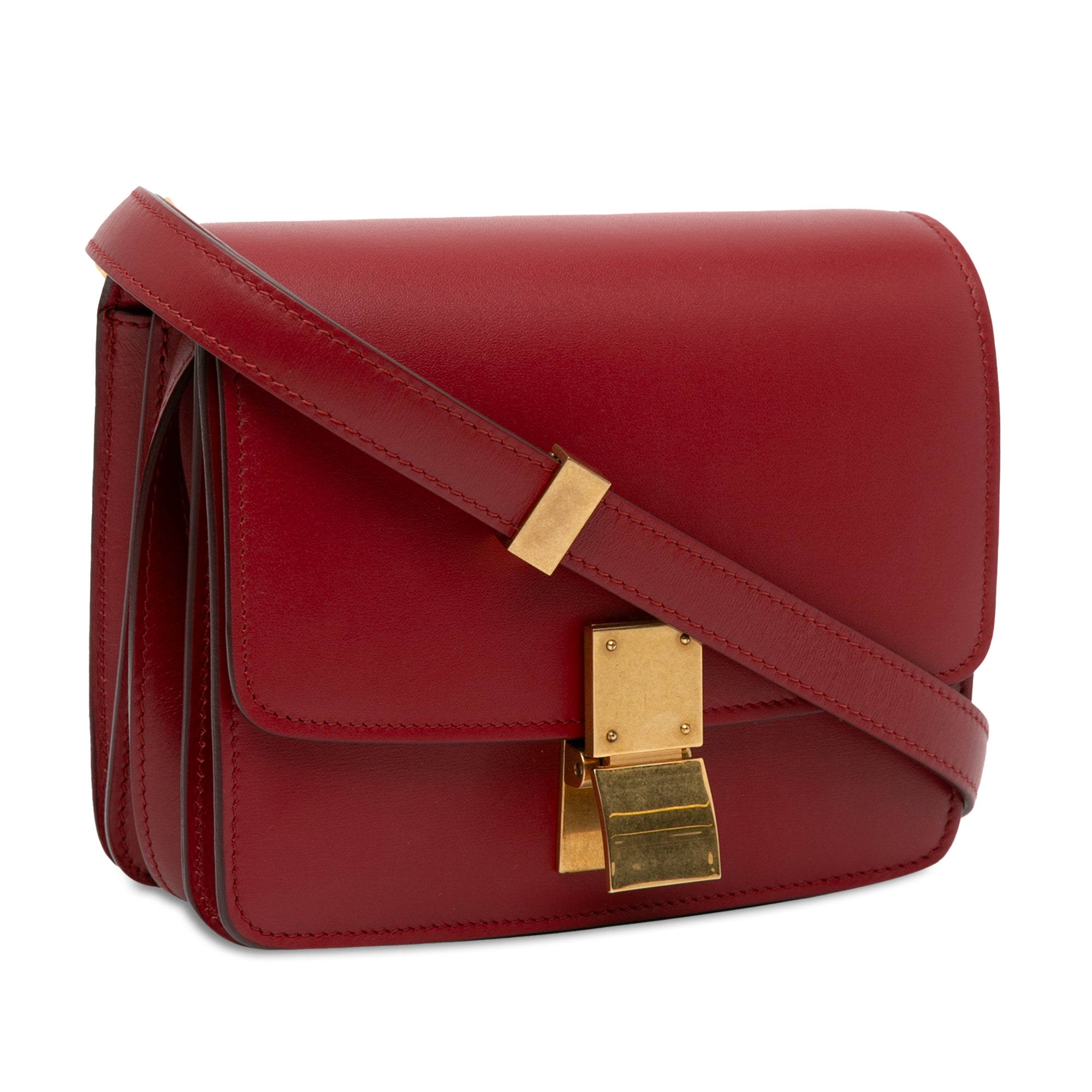 Celine Classic Box Small Red Calfskin